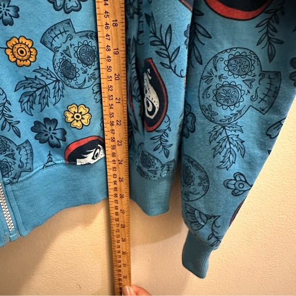 Disney Unisex Colorful Parks Coco Hoodie Zip Up Jacket Oversized Size XS - Picture 8 of 13